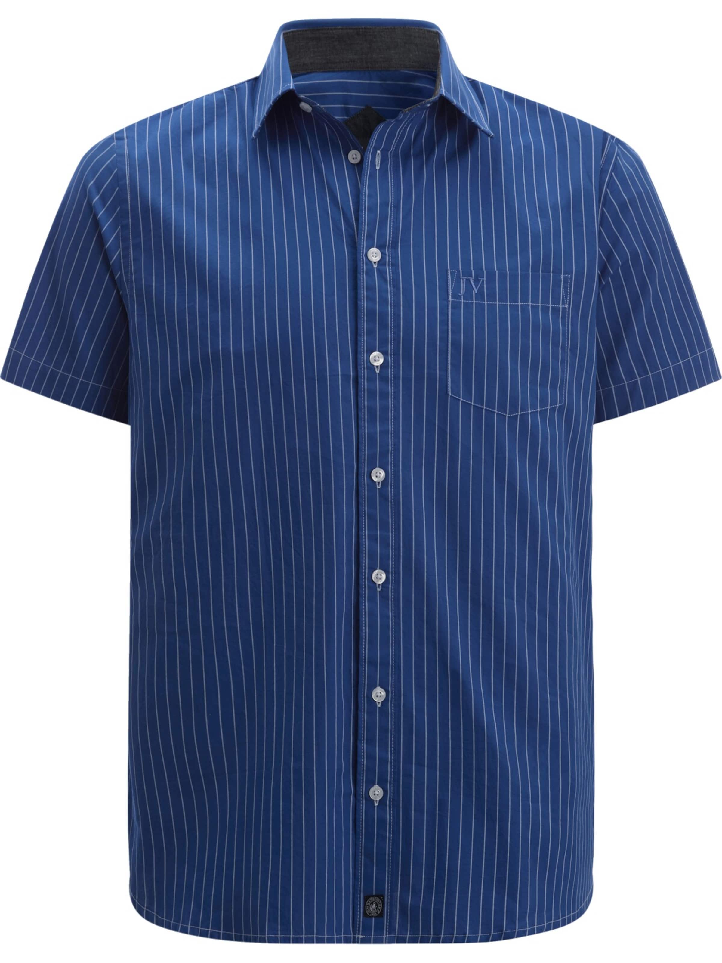 Jan Vanderstorm Kurzarmhemd 'Perttu' in Blau: Vorderseite