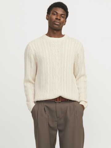 JACK & JONES Trui 'JPRBLUDiogo' in Wit: voorkant