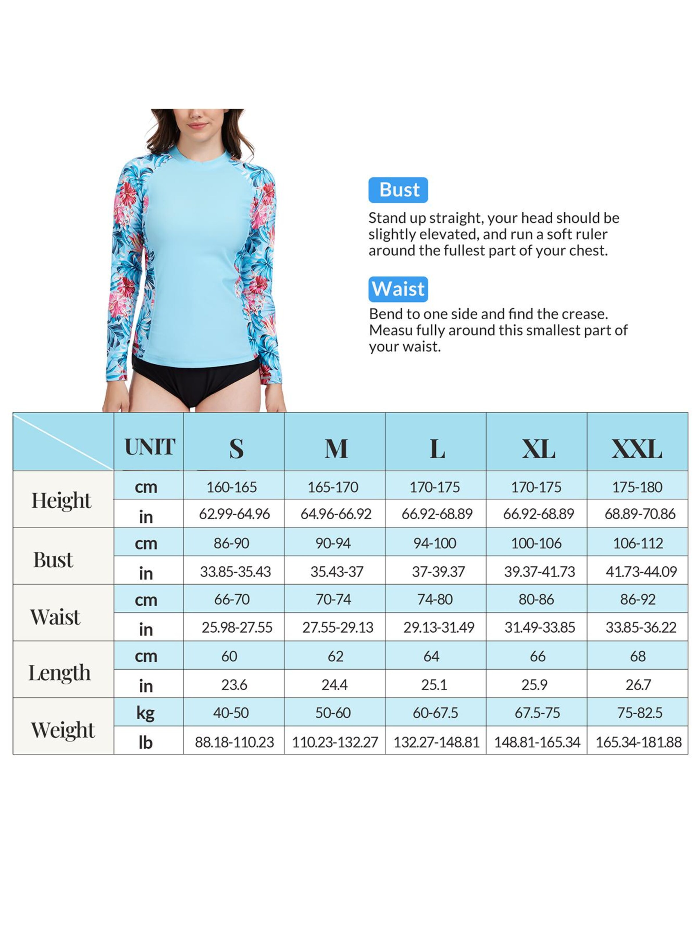 MEETWEE Functioneel shirt 'Printed & High Elasticity UPF50+ Top' in Blauw