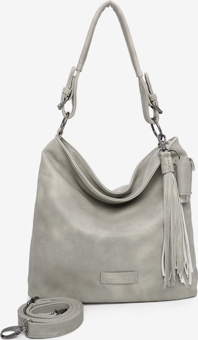 Fritzi aus Preußen Shoulder Bag 'Lipstick' in Grey: front