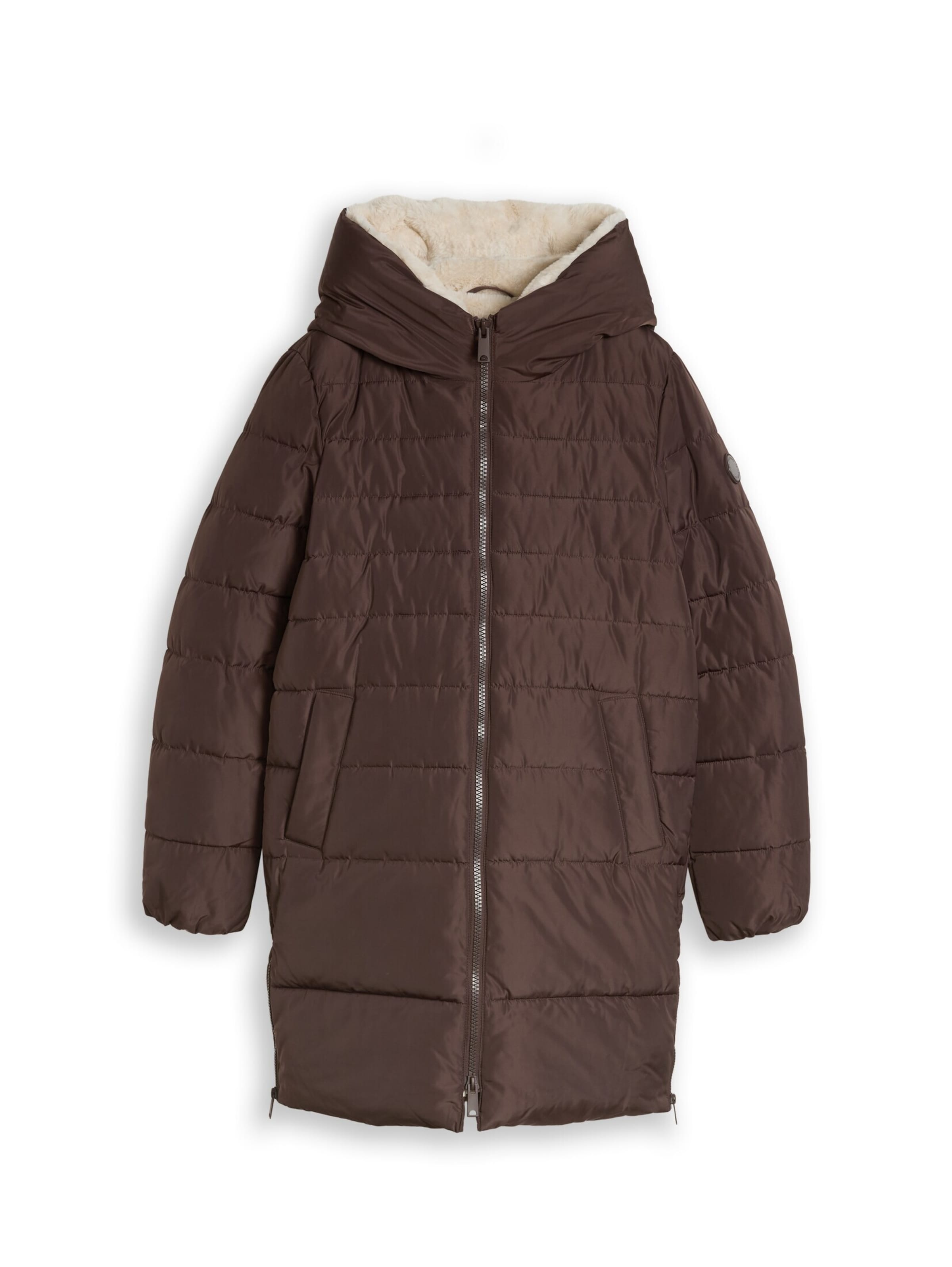 TOM TAILOR Wintermantel in S in de kleur Chocoladebruin, Productweergave