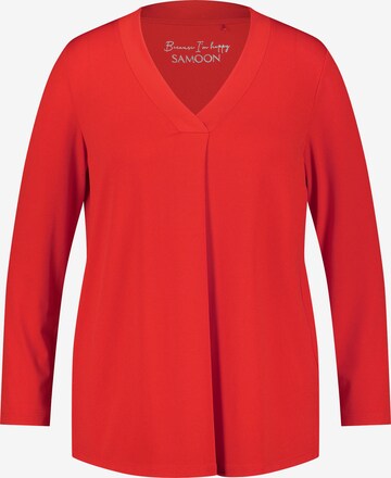 SAMOON Shirt in Rood: voorkant