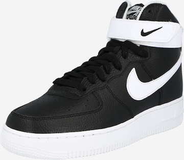 Nike Sportswear Magas szárú sportcipők 'Air Force 1' - fekete: elől