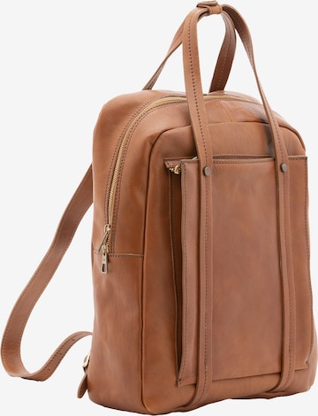 Sac à dos Viola Castellani en marron : devant