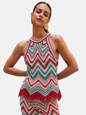 Lipsy Knitted top in Green: front