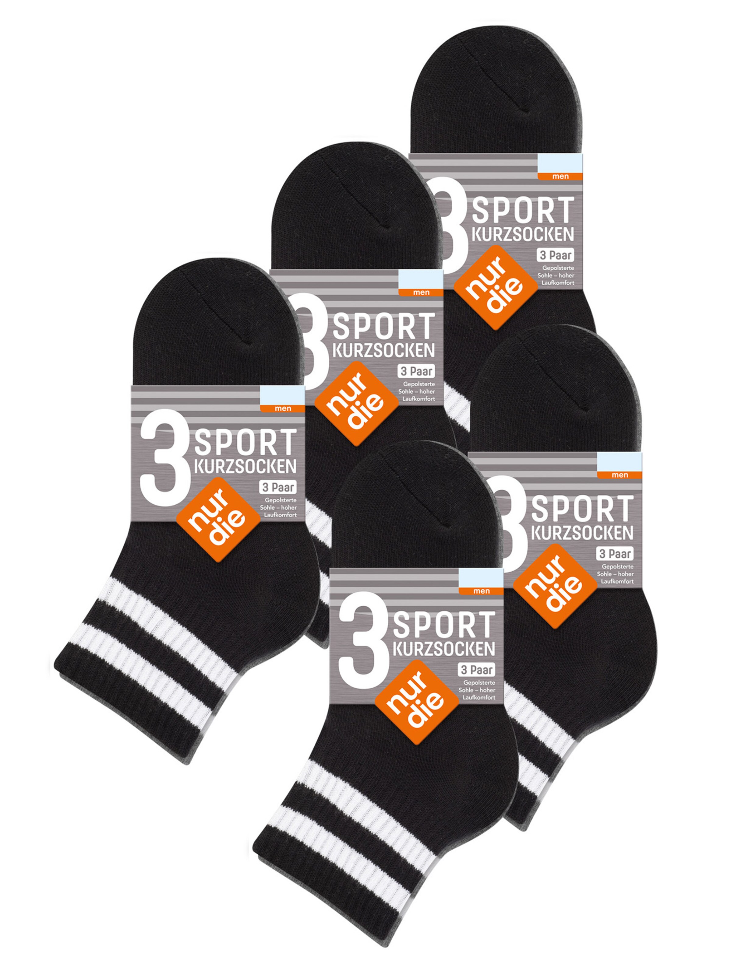 Nur Die Socks in Black: front