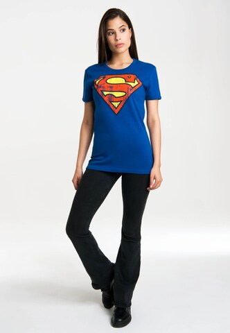 LOGOSHIRT T-Shirt 'Superman-Logo' in Blau