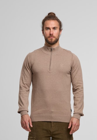 Sweat-shirt 'Lilamos' INDICODE JEANS en beige : devant