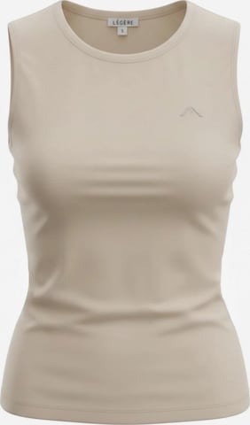 Top 'Lounge Tank' di LÉGÈRE in beige: frontale
