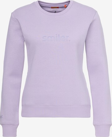 smiler. Sweatshirt 'Cuddle' in Lila: predná strana