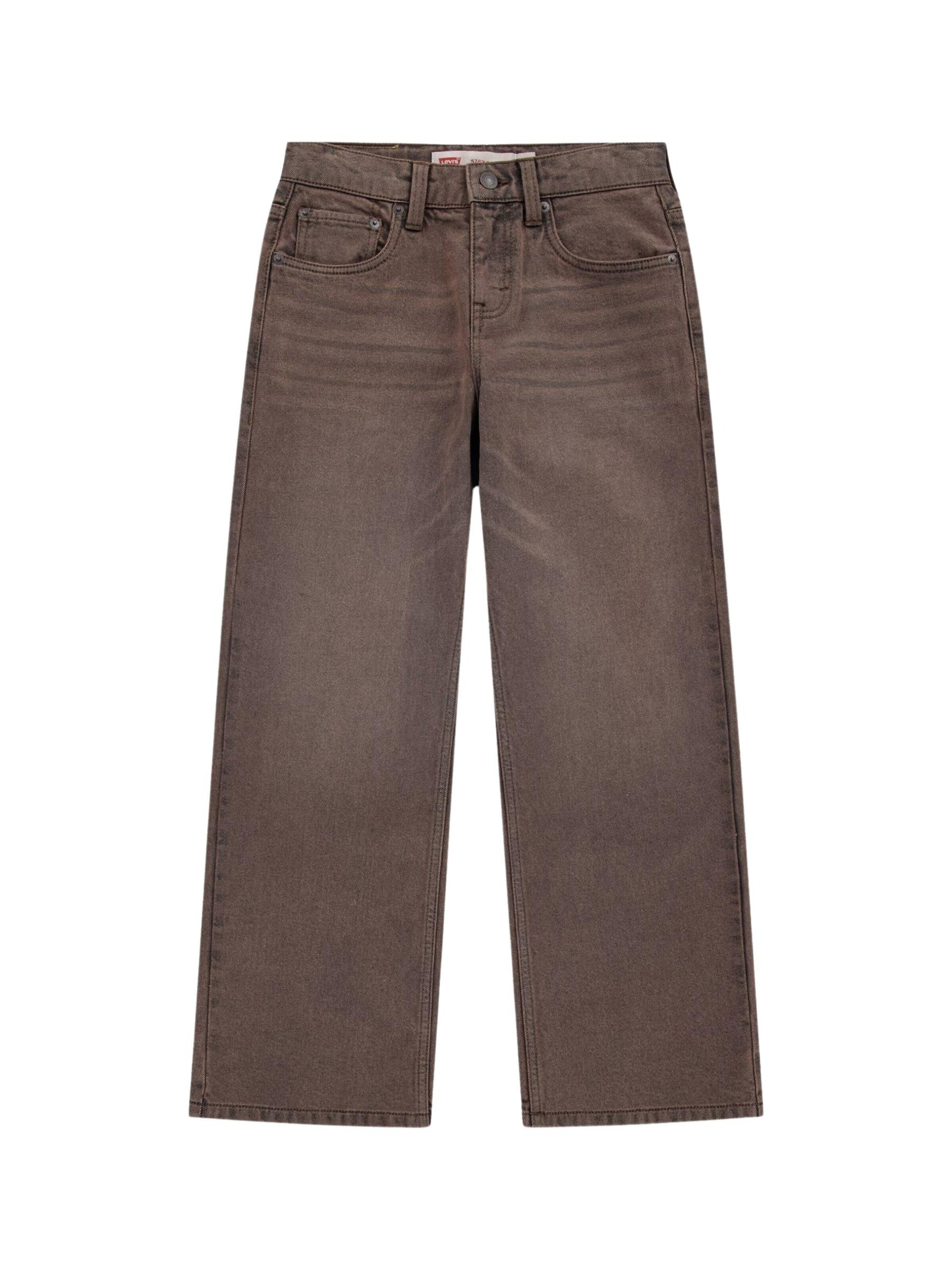 Levi's Kids Luźne Jeansy w kolorze brązowy: przód