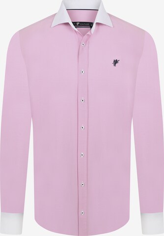 DENIM CULTURE Regular fit Button Up Shirt 'Derek' in Pink: front