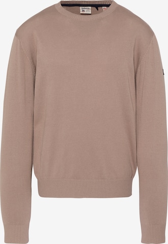 Pull-over Schott NYC en beige : devant