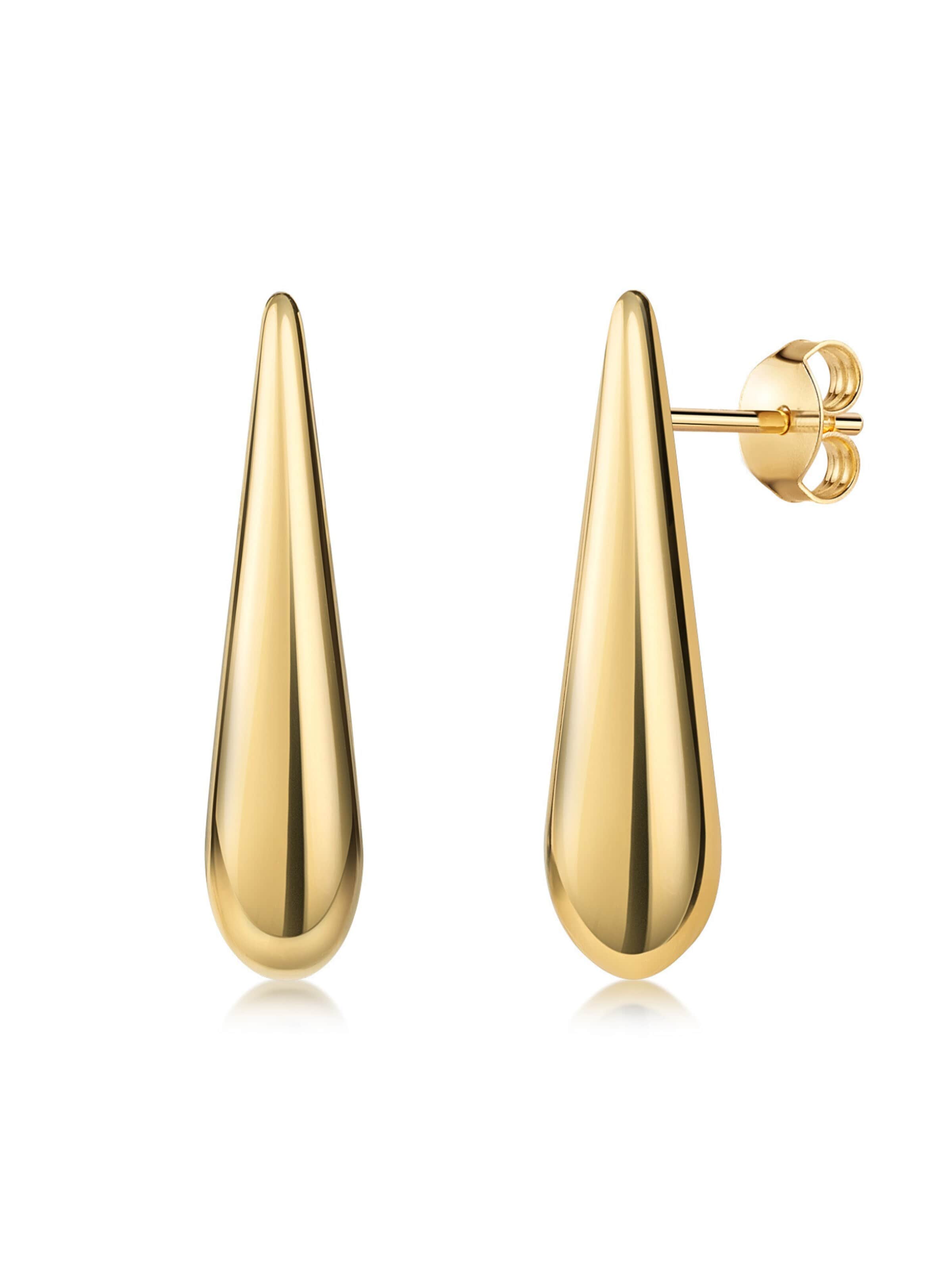 Pure Schmuck Earrings 'Pure Drop' in Gold: front