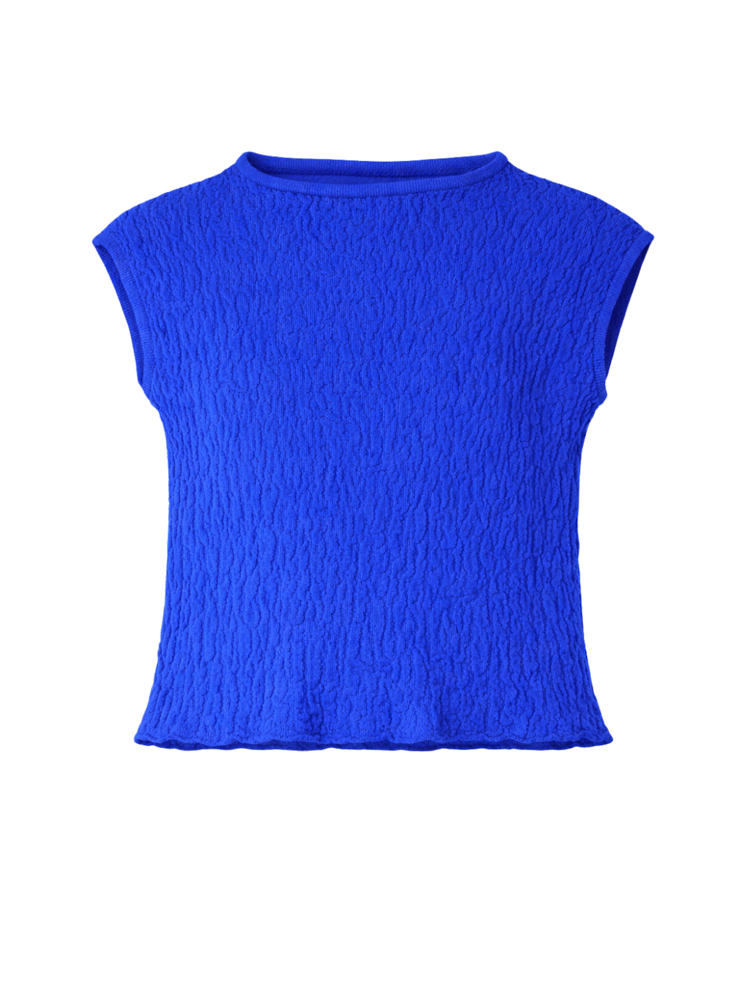 Süel knitwear Sticktop 'Wrinkled Texture'‌‌‌‌ in Blau: Vorderseite