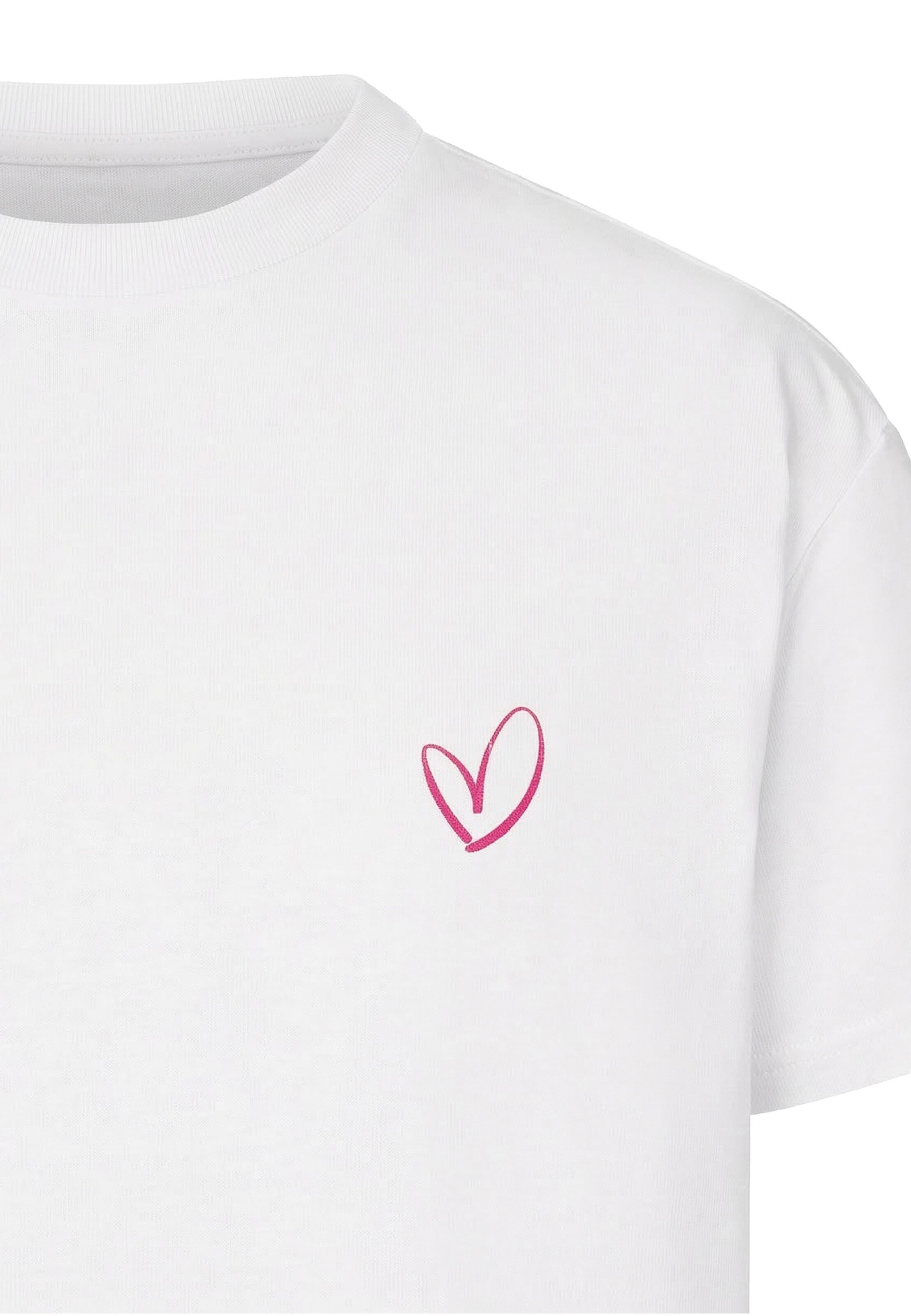 Maglietta 'Rainbow Heart' di Urban Classics in bianco