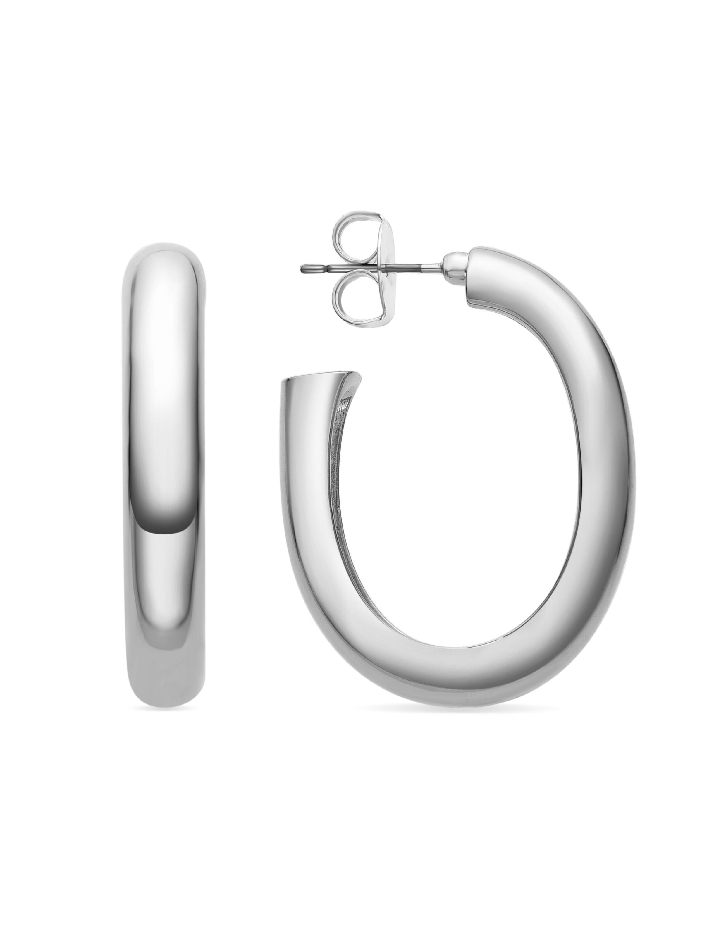 Luxenter - Pendientes 'Hewcar' en gris: frente