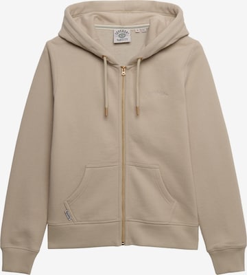 Superdry - Casaco em moletão 'ESSENTIAL' em cinzento: frente