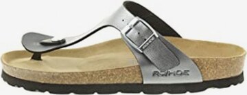 ROHDE T-Bar Sandals in Silver