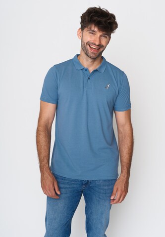 GREENBOMB Shirt 'Animal Seagull' in Blue: front