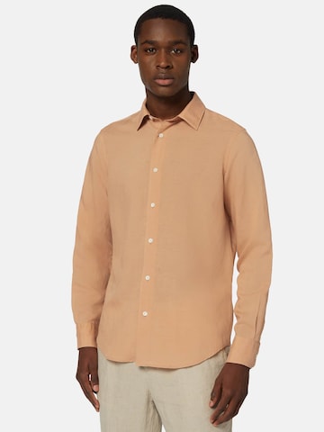 Boggi Milano Regular fit Button Up Shirt in Orange: front