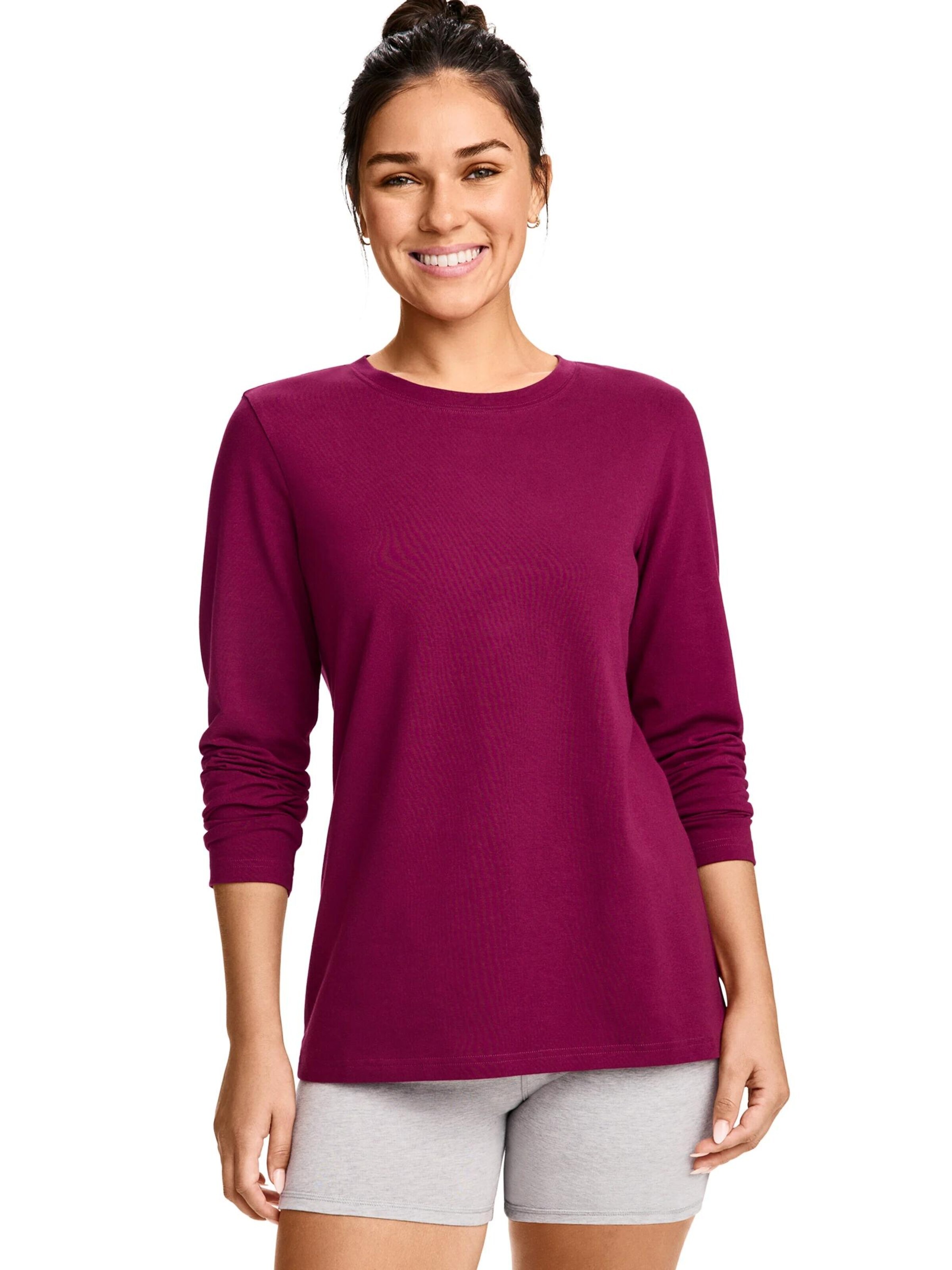 JOCKEY Shirt 'Organic Cotton Stretch Long Sleeve Tee'‌‌‌ in Lila: Vorderseite