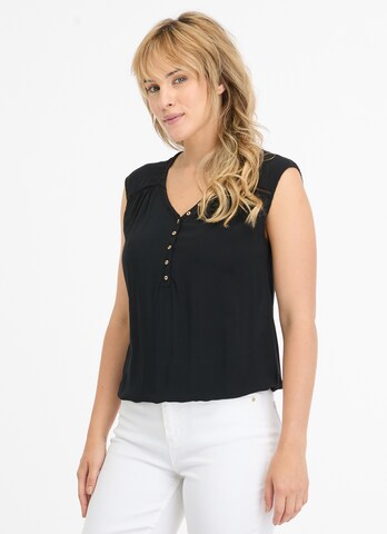 Ragwear Bluse in Schwarz: Vorderseite