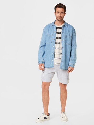 TOM TAILOR DENIM Regular Shorts in Grau