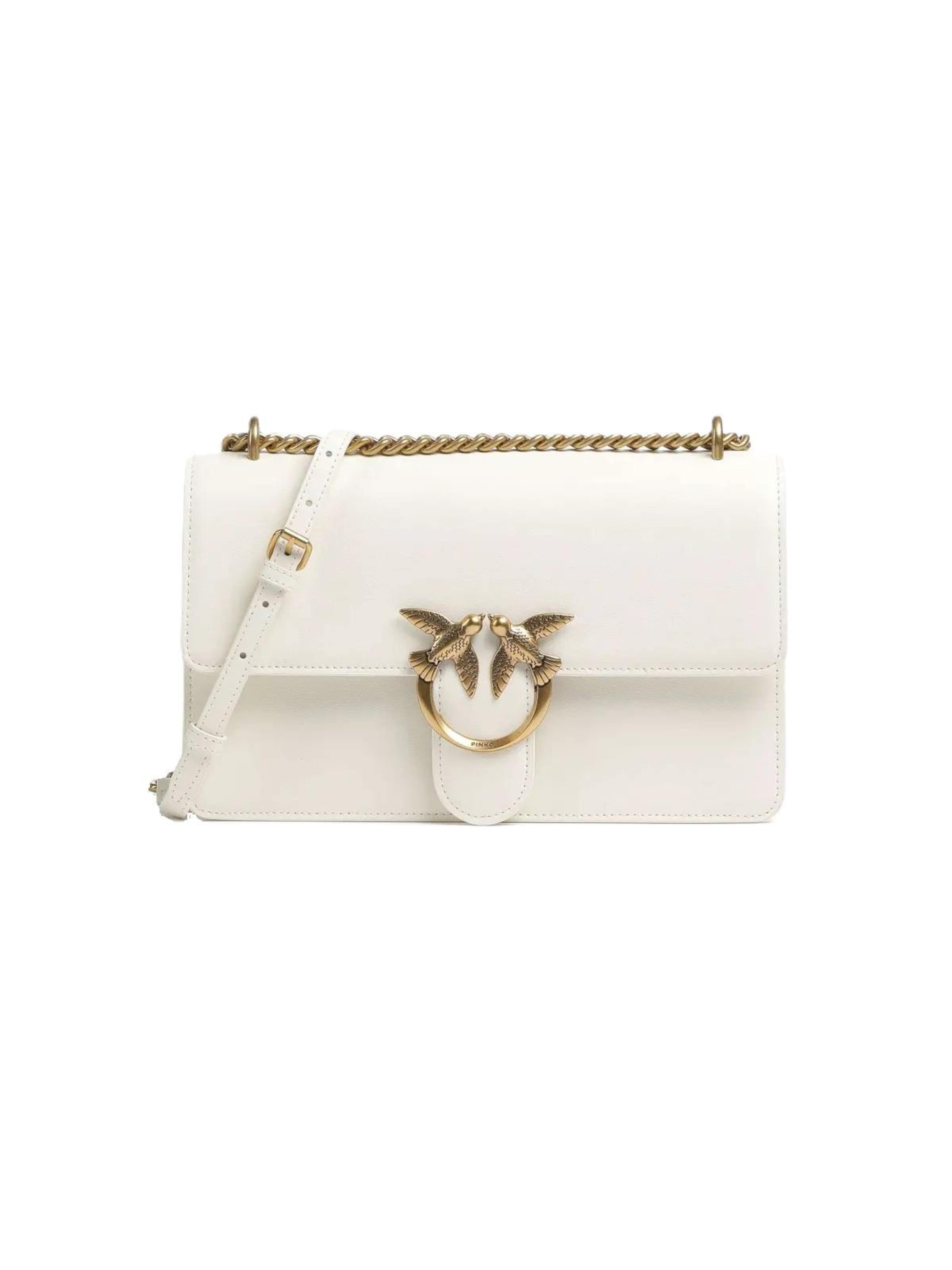 Borsa a tracolla '100941 A0F1' di PINKO in bianco: frontale