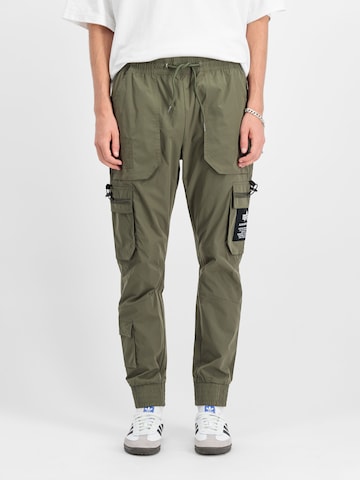 žalia ALPHA INDUSTRIES Laisvo stiliaus kelnės 'Tactical': priekis