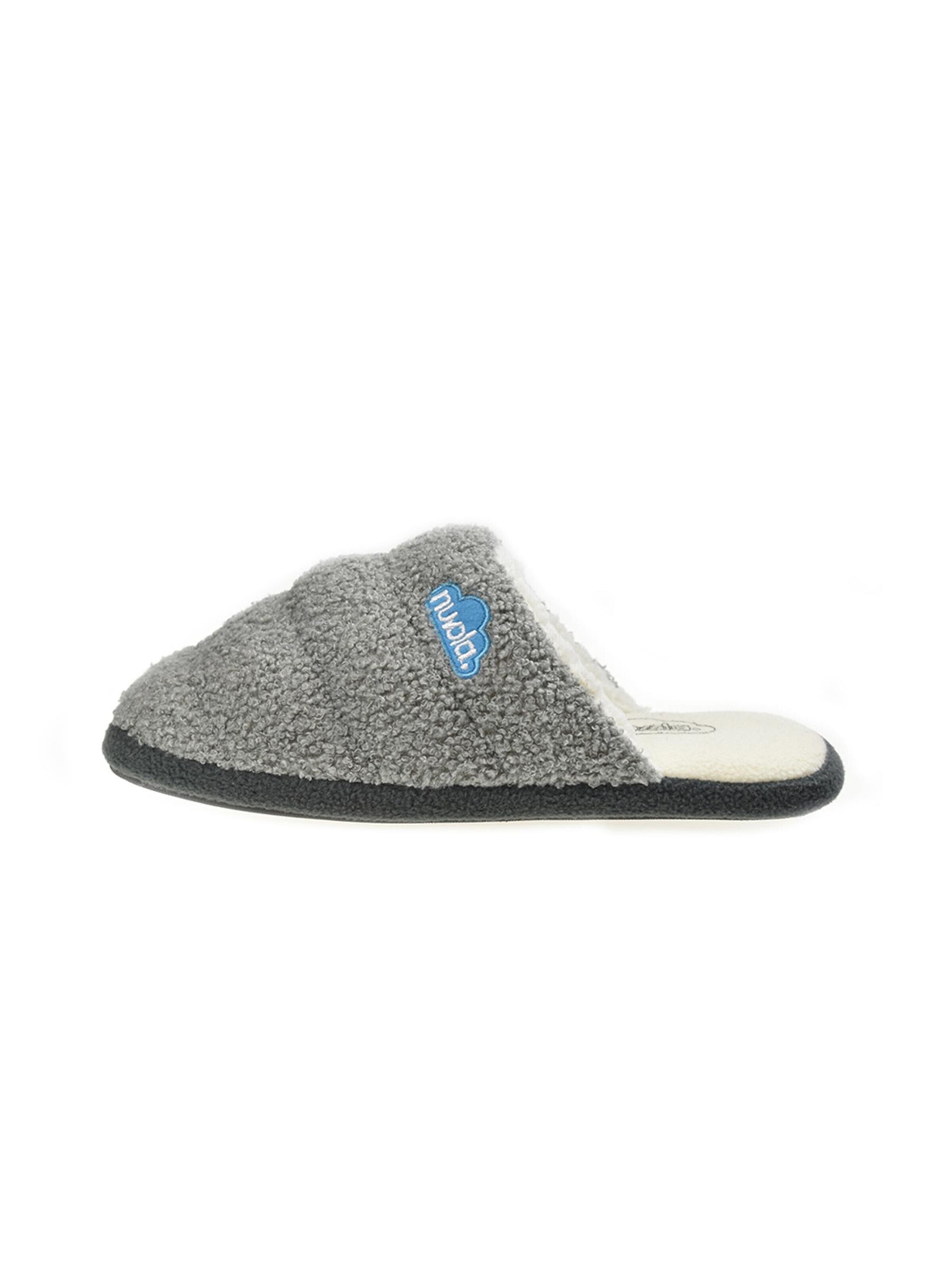 Ciabatta 'Zueco Sheep' di Nuvola. in grigio: frontale