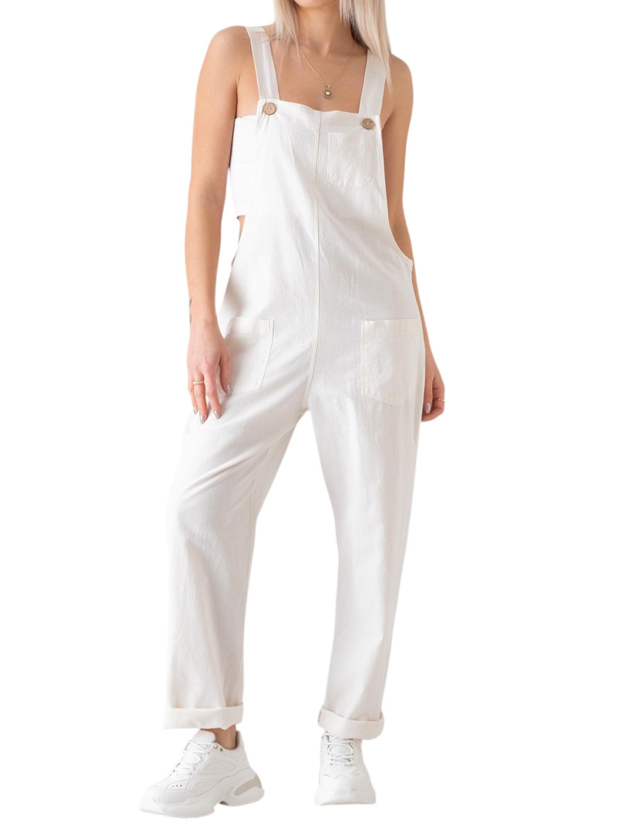 Loosefit Salopette 'Roa' WENOR en blanc