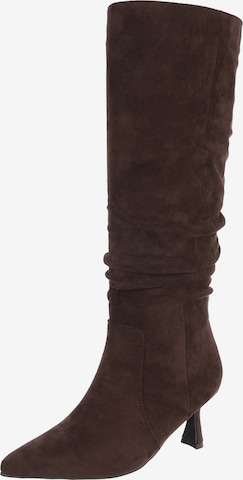 Ital-Design High Heels ' Klassische Stiefel ' in Braun: Vorderseite