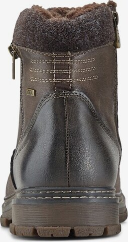 TOM TAILOR Lace-Up Boots in Brown