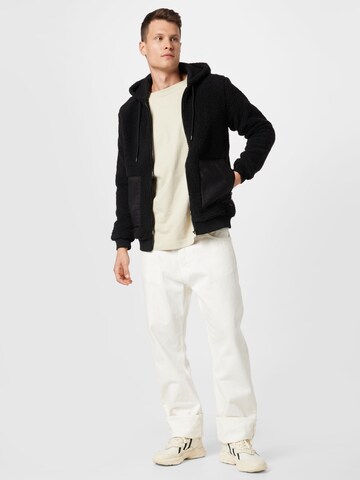 !Solid Fleece jas 'Vig' in Zwart