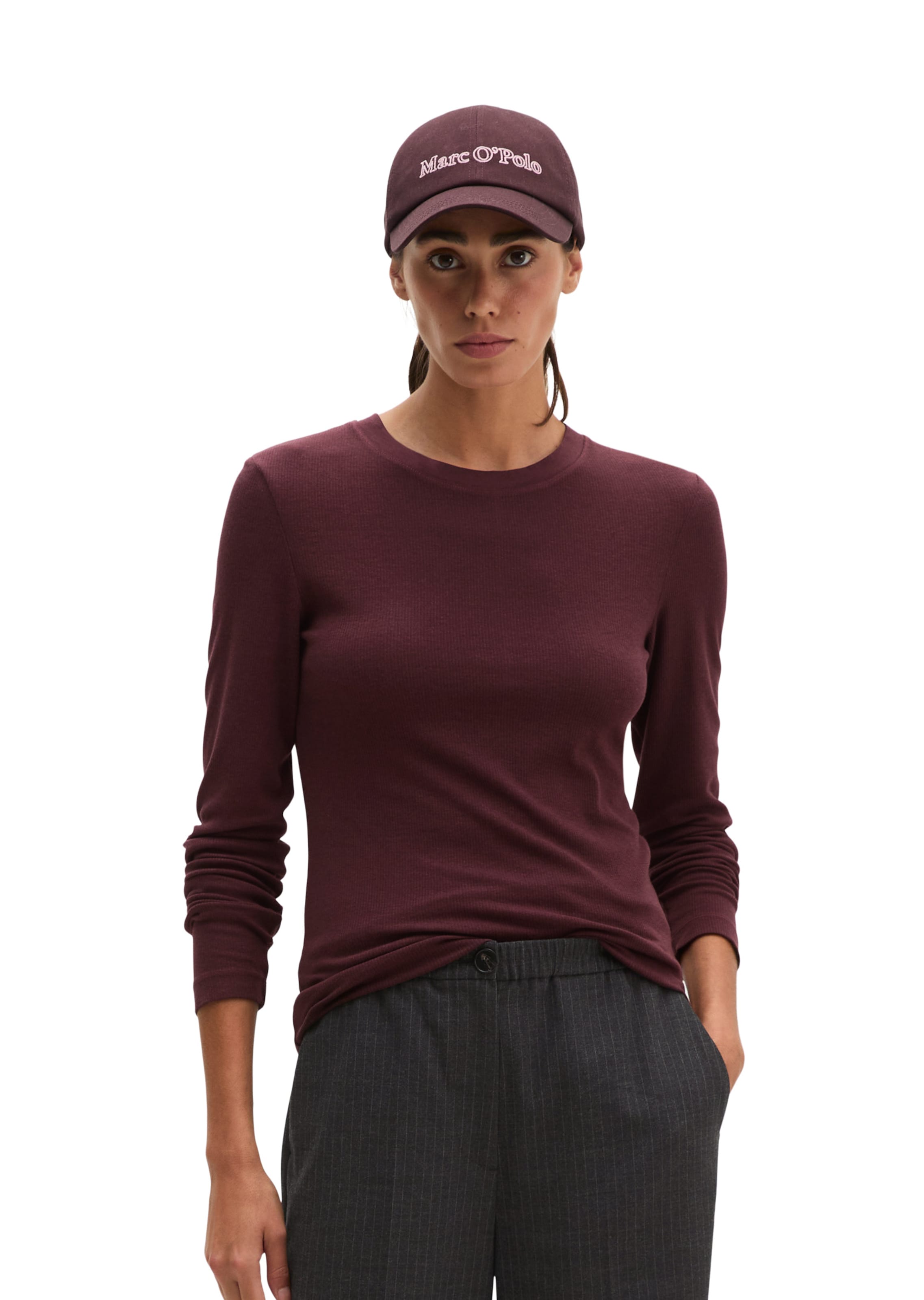Marc O'Polo Shirt in Rood: voorkant