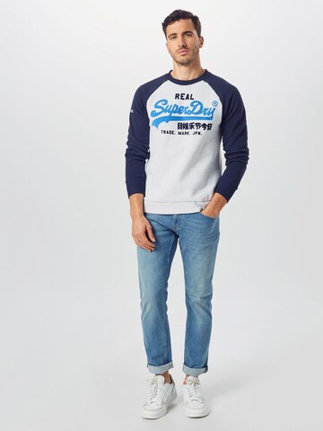 Superdry Tapered Sweatshirt in Blauw
