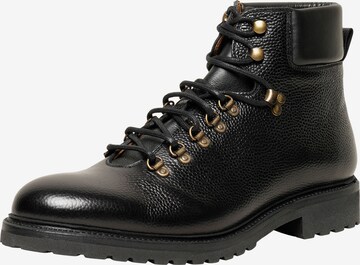 Henry Stevens Lace-Up Boots 'Barkley HB' in Black: front