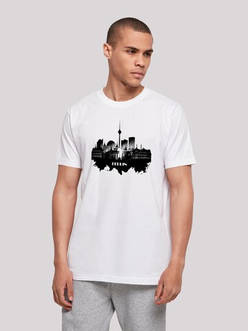 F4NT4STIC Shirt 'Cities Collection - Berlin skyline' in Wit: voorkant