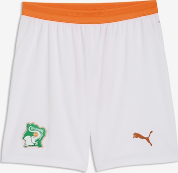 PUMA Workout Pants in White: front