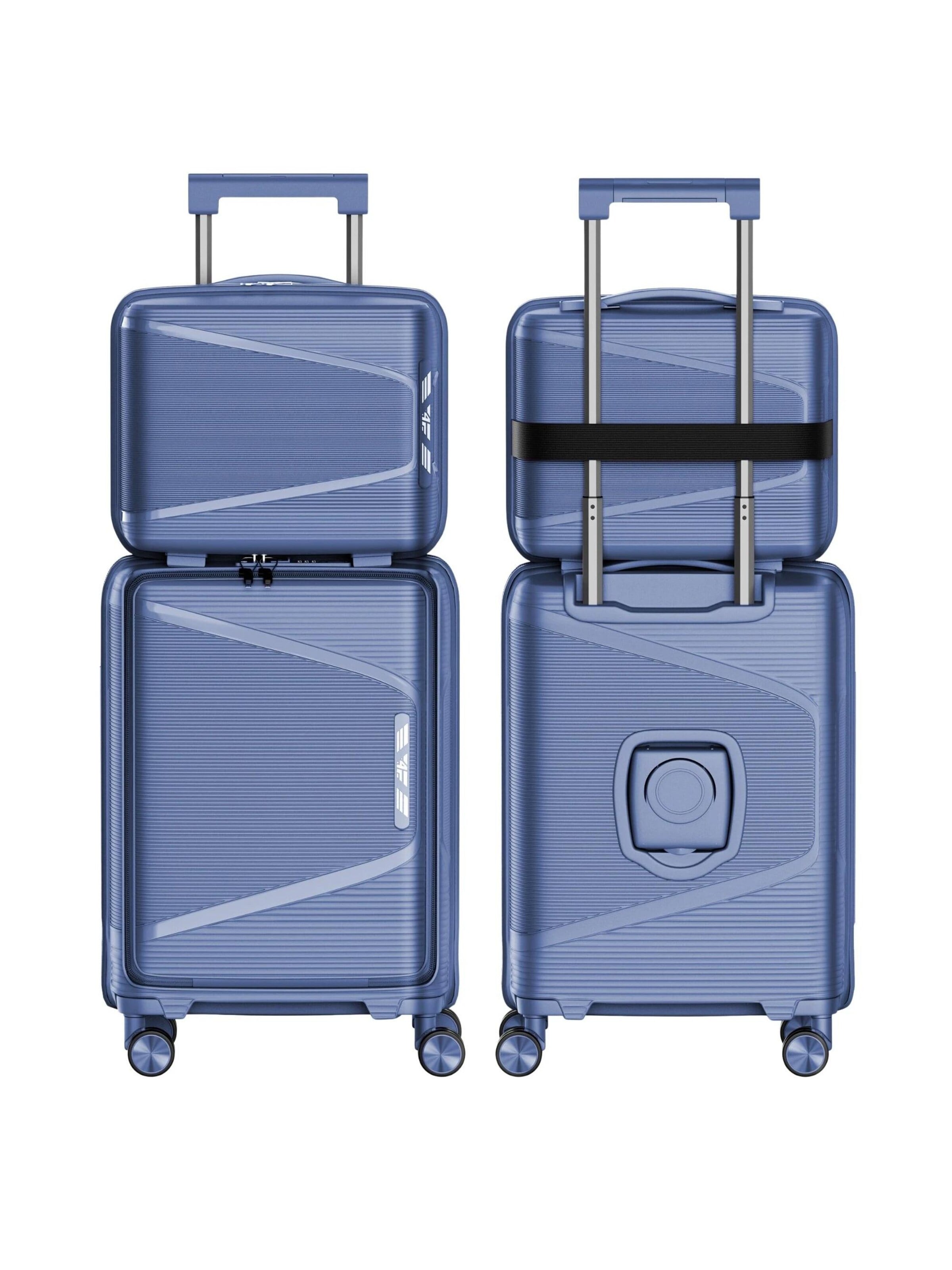 4FLY Suitcase Set 'Linea Lux' in Blue: front