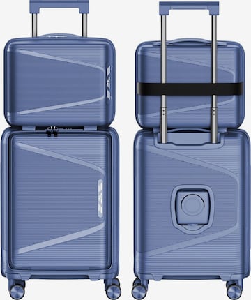 4FLY Suitcase Set 'Linea Lux' in Blue: front