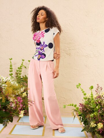 T-shirt love & roses en beige