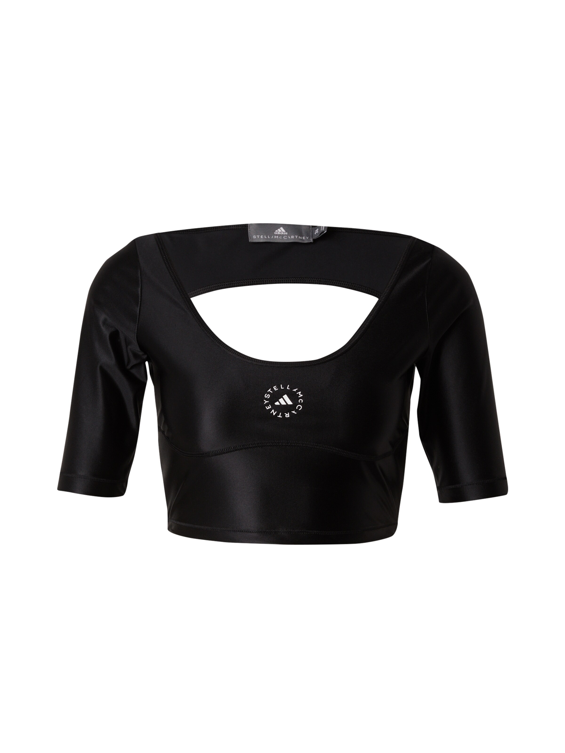 ADIDAS BY STELLA MCCARTNEYTehnička sportska majica - crna boja: prednji dio
