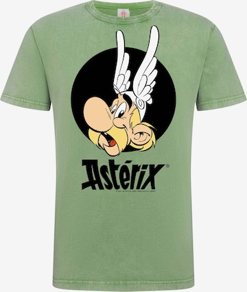 LOGOSHIRT Shirt 'Asterix' in Green: front