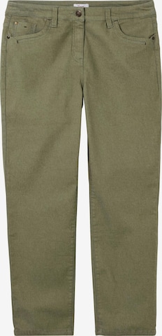 SHEEGO Slim fit Pants in Green: front