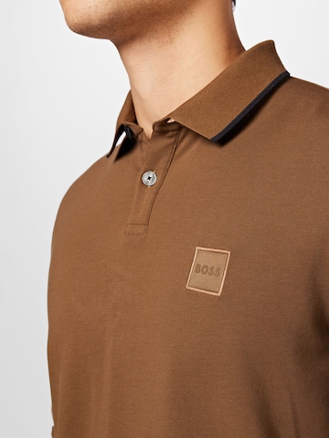 BOSS Orange Shirt 'Passertiplong' in Brown