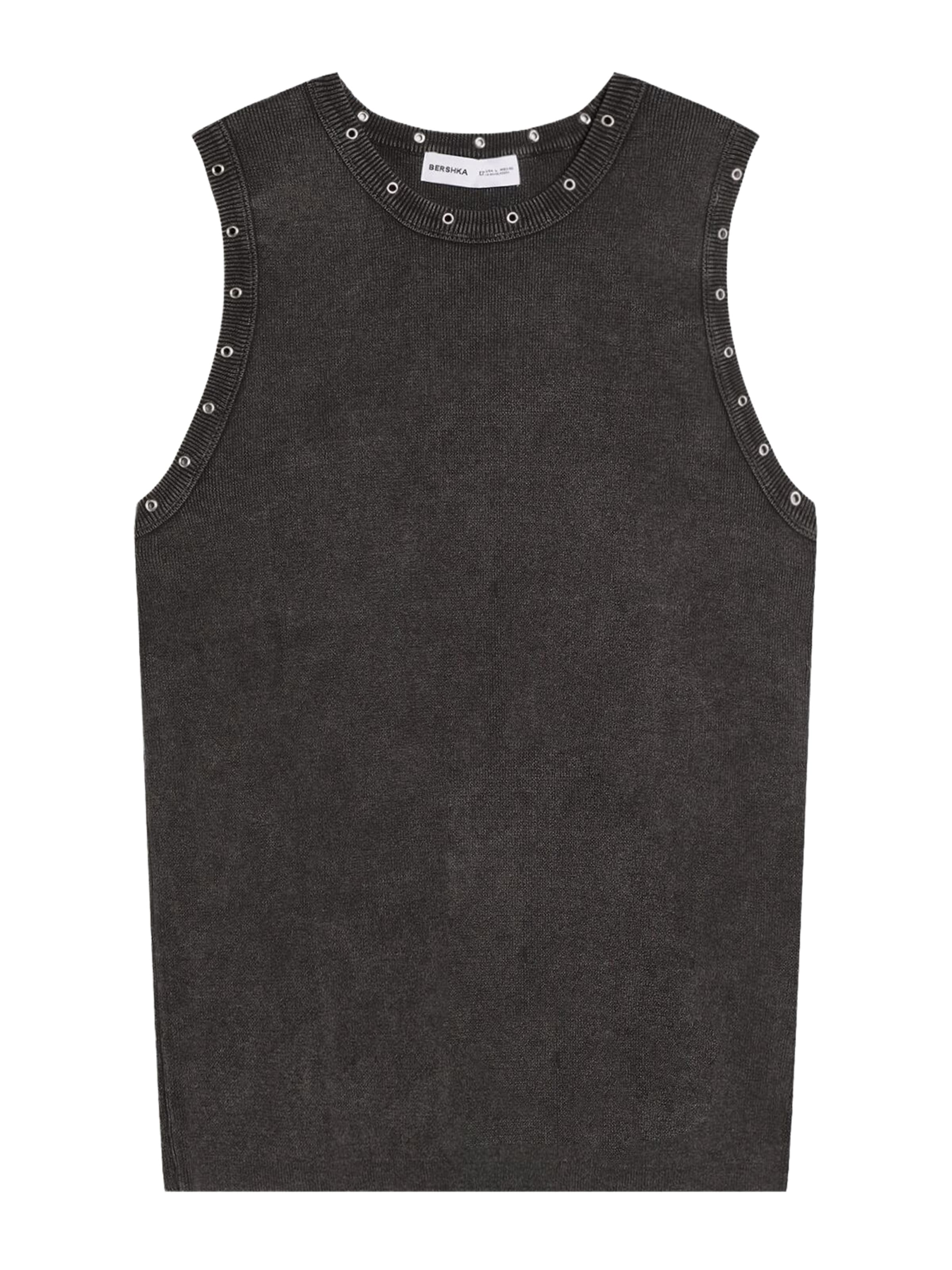 Bershka T-Shirt en noir chiné, Vue avec produit