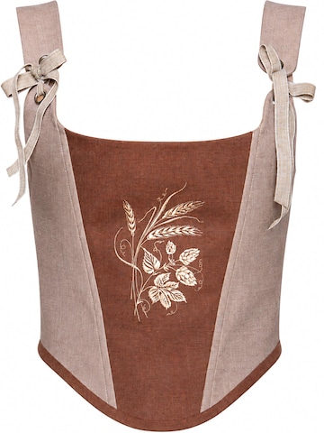 Corsage 'Golden Wheat Corset' VIADALINNO en marron : devant