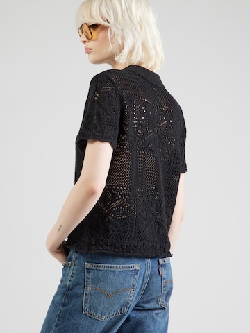 LEVI'S ® 'Susanna Floral Crochet Shirt' in Schwarz